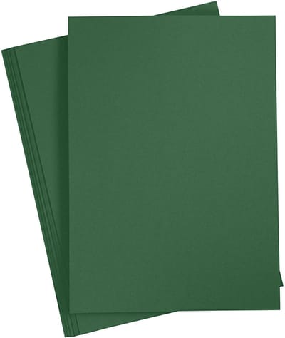 Gekleurd Karton A4,210x297 mm, 180 gr, donkergroen, 20 vel | Knutselkarton