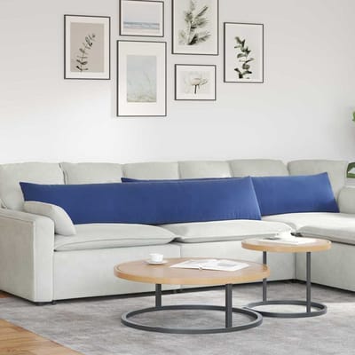 vidaXL - Zitkussens - 2 - pcs - Politieblauw - 200 - x - 40 - cm - Corduroy - stof