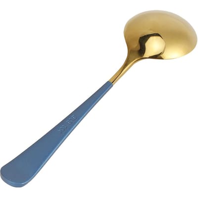 5 Pièces Cuillères à Soupe en Acier Inoxydable Cuillère pour Enfants Cuillère à Soupe Couverts Fournitures de Cuisine Ménagères Blue Handle