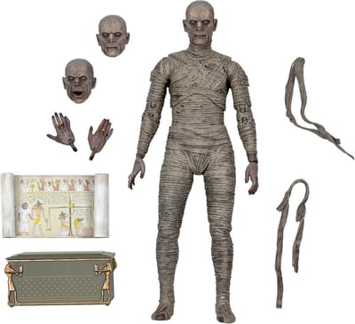 NECA 18 cm Ultimate Actionfiguur van de Mummie - Verzamelobject voor Volwassenen - Ter Gelegenheid van het 90-jarig Jubileum - Verwisselbare Delen - Luxe Verpakking