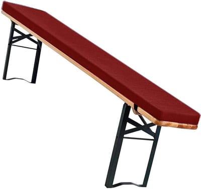 Bank Kussen Set - Buiten Zitkussen - Feestelijke Zitplaatsen - Wasbaar En UV-Bestendig - 180 x 25 cm - Rood