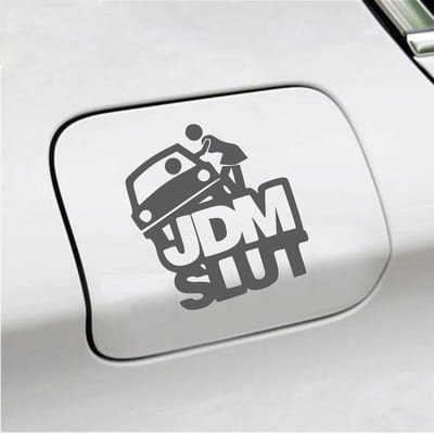 Bumpersticker - JDM Slut - 14 X 13 - Antraciet