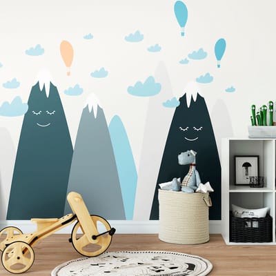 Kinderstickers van Scandinavische bergen, Juliska, 100 x 150 cm