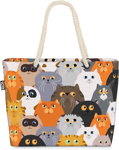 Grote Strandtas en Shopper Tas van Stevig Canvas - 58x38x16cm - 23L