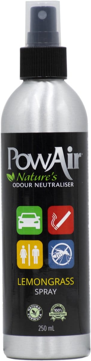 Powair geurverwijderaar spray Lemongrass 250ml - houd ook muggen op afstand