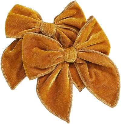 Elegante Fluwelen Haarclip voor Vrouwen met Strik, Antislip Haaraccessoire voor Feestjes, Bruiloften en Dagelijks Gebruik, Bruin