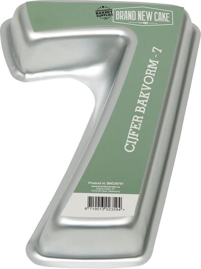 BrandNewCake® Cijfer 7 Bakvorm - Cijfer Bakvormen - Cijfer Vorm - Aluminium Bakvorm - Heerbruikbaar