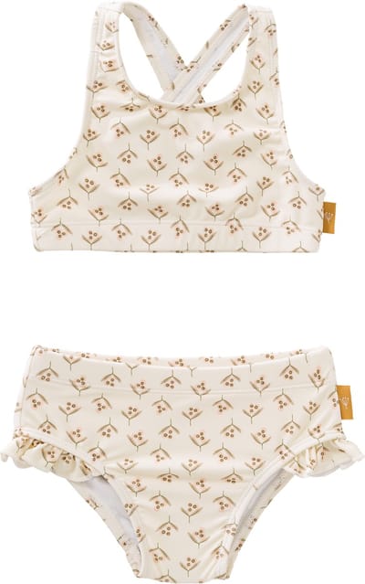 Fresk UV Bikini voor Meisjes 62 -Zwemkleding met UV-bescherming UPF 50 - Sneldrogend - Tweedelig Zwempak - Bikiniset Unisex - Creme - Olives