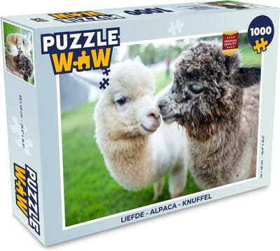 Puzzel Liefde - Alpaca - Knuffel - Legpuzzel - Puzzel 1000 stukjes volwassenen