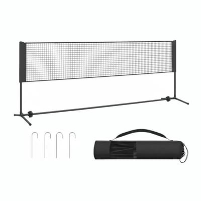 SONGMICS - Badminton Net - In Hoogte Verstelbaar - Opvouwbaar Net voor Tennis en Volleybal - Voor Binnen en Buiten