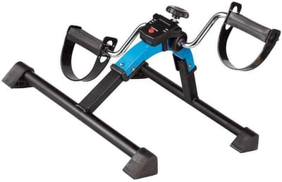 Pedaaloefeningsmachine - Mini Hometrainer - Revalidatie en Conditie - Verstelbare Weerstand - 43x28x14.5cm - Zwart