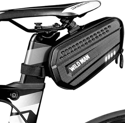 Fietszadeltas - Zitzak Opbergtas - Fietsen Opslag - Waterdicht PU EVA - 1.2 Liter - Zwart