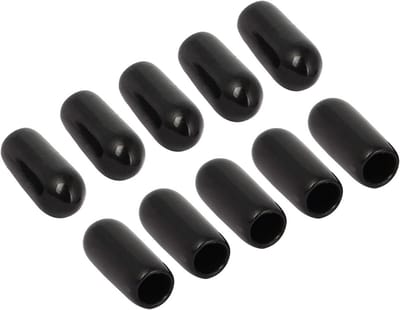 20 Stuks Schroefdraadbeschermers Zwart Flexibel Rubber voor Meubels en Industrie