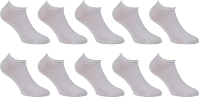 Sorprese 10 Paar Sneakersokken - Maat 35-38 - Wit - Enkelsokken - Dames en Heren - Sokken - Cadeau