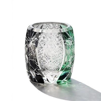 Japan Kagami Planeet Edo Kiriko Wijnglas Starlight Whiskeyglazen Kleurblok Handgesneden Kunst Ambacht Whisky Tumbler Cadeaubox 270ml
