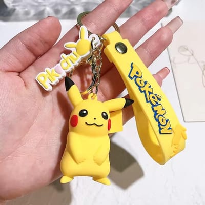 Pokemon Sleutelhanger Pikachu Anime Schattig Actiefiguur Cartoon Mode Charmander Psyduck Poppetje Sleutelhanger Auto Tas Ornamenten Kinder Cadeaus brown
