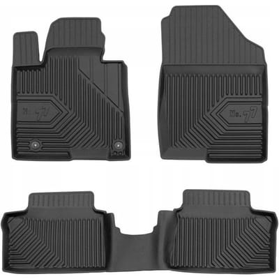 Frogum - Hyundai Tucson IV Hybrid vanaf 2020 (niet PHEV) - Rubberen automatten No.77 - 3 stuks - TPE - 4 cm Hoge Rand