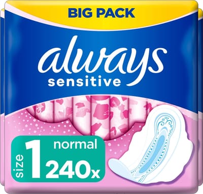 Always Ultra Sensitive Normal - Maat 1 - Voordeelverpakking 10 x 24 Stuks - Maandverband Met Vleugels