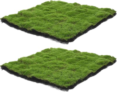 Kunst Mosmatten - Nep Gras - Decoratie Projecten - Onderhoudsvrij - 2 Stuks 30x30cm - Groen