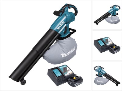 Makita DUB 187 RG accu bladblazer en bladzuiger 18 V borstelloos + 1x accu 6,0 Ah + oplader
