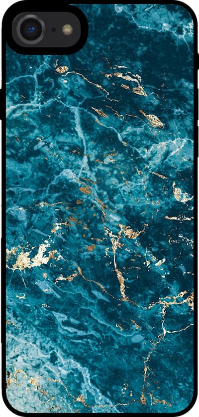 Smartphonica Telefoonhoesje voor iPhone 7/8 met marmer opdruk - TPU backcover case marble design - Blauw geschikt voor Apple iPhone 7;Apple iPhone 8