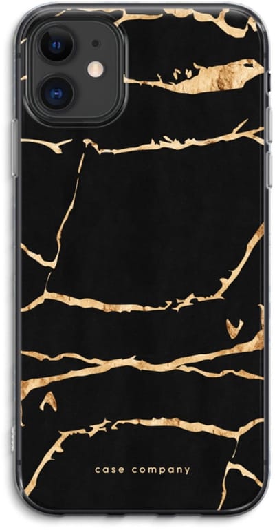 Case Company® - Hoesje geschikt voor iPhone 11 hoesje - Gouden marmer - Soft Cover Telefoonhoesje - Bescherming aan alle Kanten en Schermrand