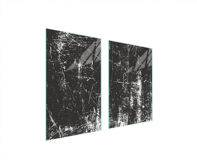 TMK ArtDeko - Beschermplaat voor kookplaat - 65x52 cm - Grijs - Gehard Glas