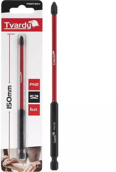 Tvardy Impact bit PH2 - 150mm - S2 staal - Magnetische punt - Versterkte constructie