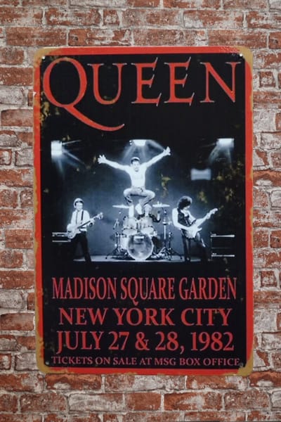Wandbord - Queen Madison Square - Metalen wandbord - Mancave - Mancave decoratie - Retro - Metalen borden - Metal sign - Bar decoratie - Tekst bord - Wandborden – Bar - Wand Decoratie - Metalen bor