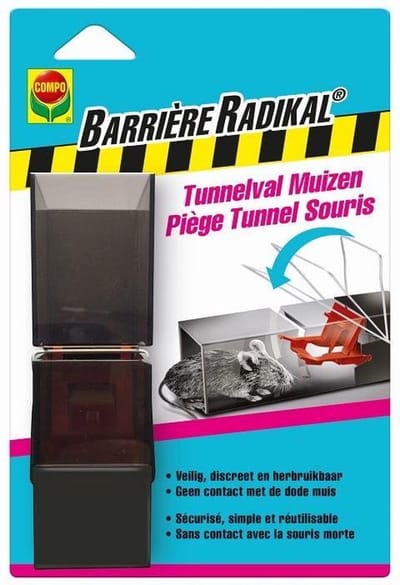 Barrière Radikal Tunnelval Muizen - veilig, discreet en herbruikbaar - geen contact met de doze muis - 1 stuk