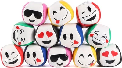 Set van 12 Juggling Balls van 5 cm - Ideaal voor Beginners en Kinderen, Duurzame Zachte PU Leren Juggling Balls voor Volwassenen en Professionele Goochelaars