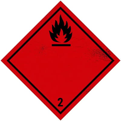ADR klasse 2.1 brandbare gassen bord | Sign Again materiaal | 25 x 25 cm