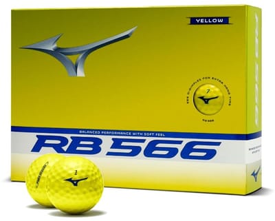 Mizuno RB566 Golfballen 2026 - Geel -12 Stuks