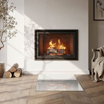 Coloray Vloerplaat Houtkachel - Plaat voor Onder Kachel - 60 cm x 60 cm - Kachel Vloerplaat - Grijs Vloerplaat Kachel - Onderplaat - Vloerplaat Openhaard - Houtkachel Accessoires - Onderplaat Voor Houtkachel