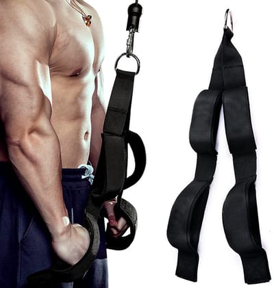 Triceps touw, lat pulldown touw, triceps touw voor de sportschool, kabeltrekgrepen, fitnessaccessoires voor bodybuilding, trektouw, biceps triceps riem