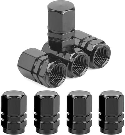 Set van 8 Aluminium Ventieldoppen met Rubber Ring | Universele Stofdoppen voor Auto's, Fietsen en Trucks | Bescherming tegen Stof en Vuil