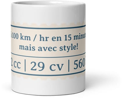 De2pktjes - Mok 0-100 km/h in 15 min... maar met stijl! – Voor de echte klassiekerliefhebber - 300 ml
