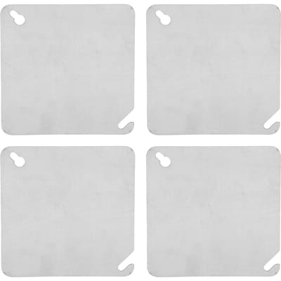 4 PIÈCES Plaques de Couvercle de Boîte Électrique en Métal 4 Pouces Fer Galvanisé Couvercle de Panneau de Boîte de Jonction Électrique pour