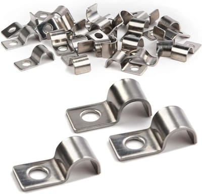 50 Stuks Metalen Buis Klemmen, Hoogwaardige Kabel Clips voor Kabeldiameter 8-9mm, Duurzame Bevestigingsmaterialen en Montageaccessoires