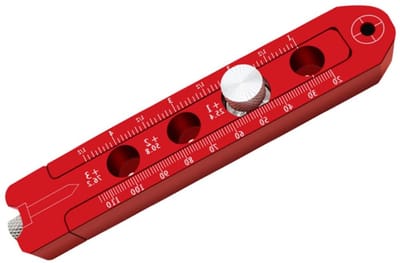 Tekengereedschap Kompas - Cirkelmaker - Houtbewerking Ontwerp - Nauwkeurige Cirkels - 1 Stuk - Rood