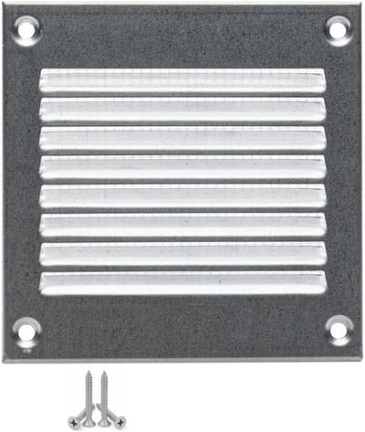 Ventilatierooster met insectenbescherming - Afvoerrooster - Ventilatiesystemen - Geschikt voor binnen en buiten - 100x100mm - Verzinkt
