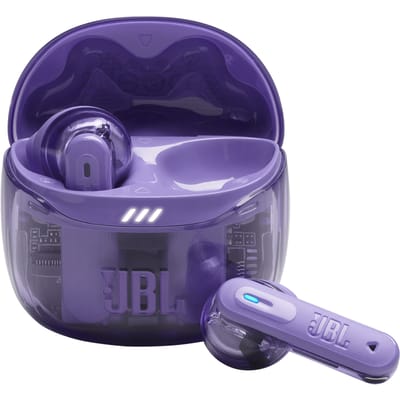 JBL Tune Flex 2 - Noise Cancelling Oordopjes - Draadloos Bluetooth - True Wireless In-ear - 48 uur speeltijd - Open of Gesloten Pasvorm - IP54 - Ghost Purple