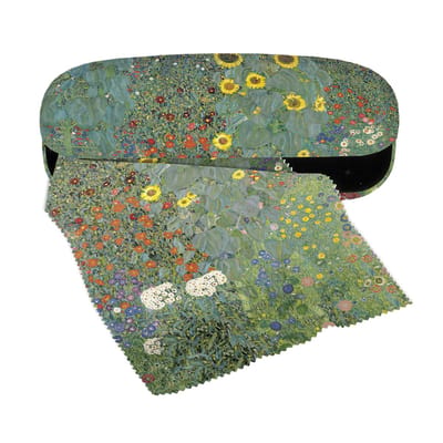 Fridolin hardcase brillenkoker met doekje - Klimt Farm Garden with Sunflowers