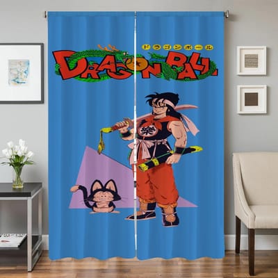 Raam Keukengordijnen voor Woonkamer 2 Stuks Verduisterende Gordijnen Deurgordijn D-dragon Ball-l Scheidingswand Slaapkamerdecoratie W50xH70cmx2pcs-CL