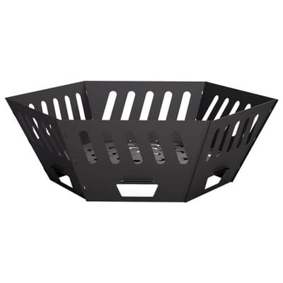 vidaXL - Vuurkorf - Zwart - 80 - x - 80 - x - 28 - cm - Staal