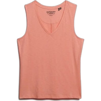 Superdry Studios Vee Mouwloze V-hals T-shirt S Vrouw