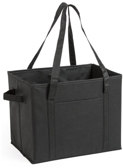 3x stuks auto kofferbak/kasten organizer tassen zwart vouwbaar 34 x 28 x 25 cm - Vouwbaar - Auto opberg accessoires