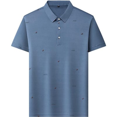 Zomer Nieuw Imitatie Moerbeizijde Heren T-shirt met Korte Mouwen Katoen Ronde Hals Halve Mouw IJszijde Jongens T-shirt Polo Shirt voor Mannen XXXXL gray