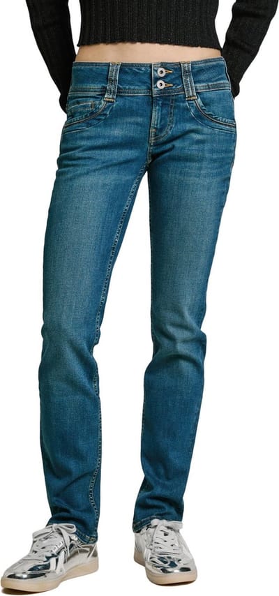 Pepe Jeans Dames Jeans Broeken SLIM JEANS MW ICONIC GEN slim Fit Blauw 26W / 30L Volwassenen