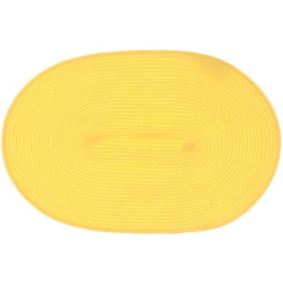 Unique Living | Placemat Daisy | Ovaal | Rotan | Geel | 45x30cm
